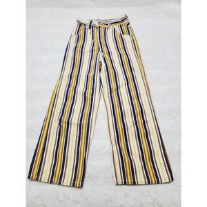 Vintage 60s Wrangler Girls Sz 8 Cowgirl Boot Cut Striped Jeans Rare! Made In USA